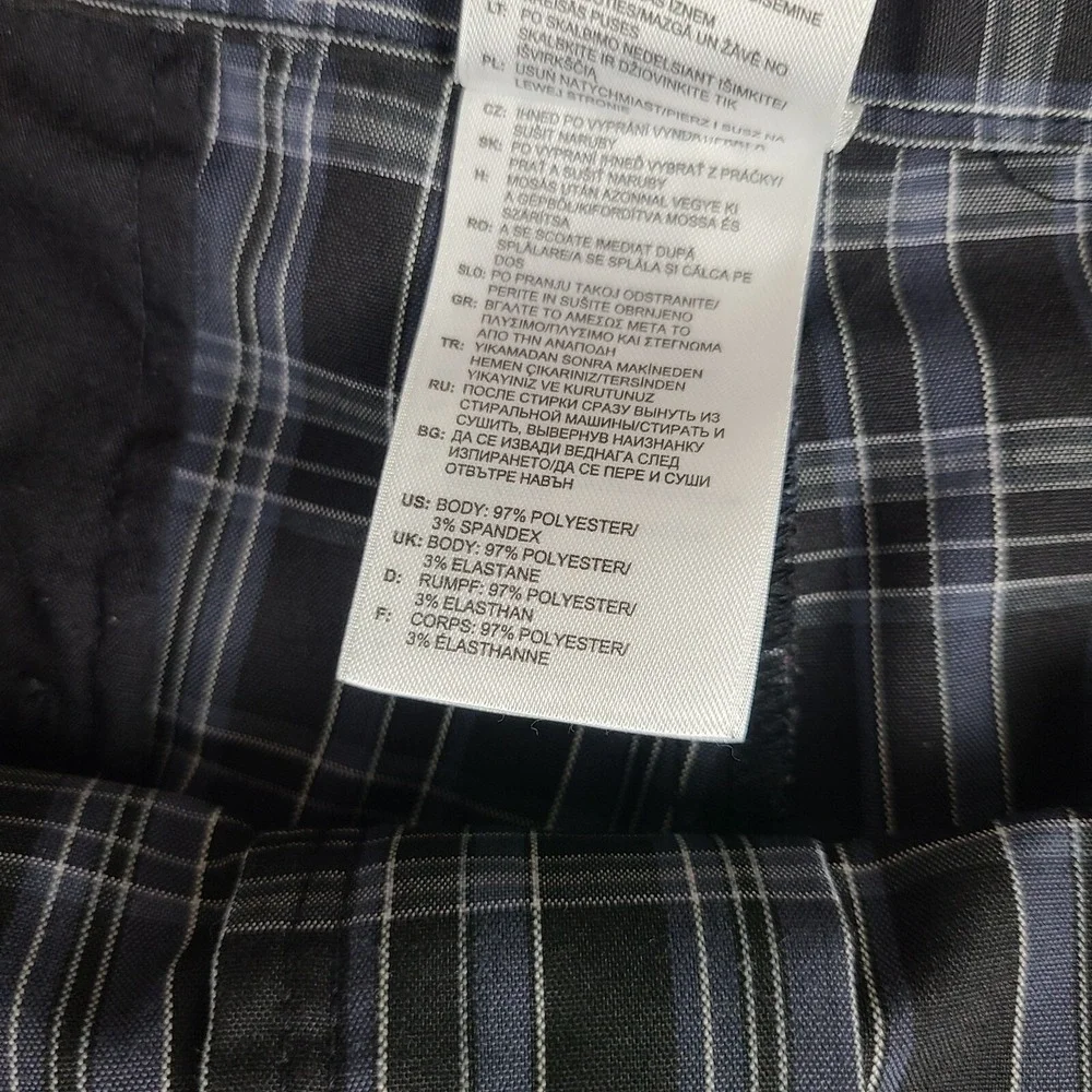 Adidas Shorts Mens 34 Black‎ Gray Purple Plaid 10